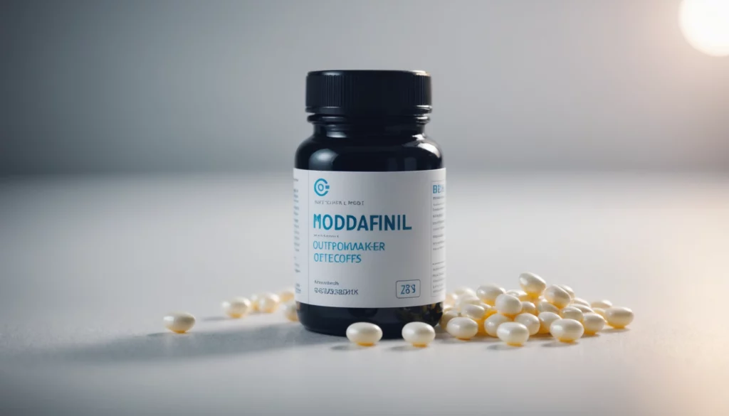 How Modafinil Outperforms Biomarker Based Nootropics, bright studio lighting, minimalist, clean background, soft light, premium, macro detail, wellness and beauty concept