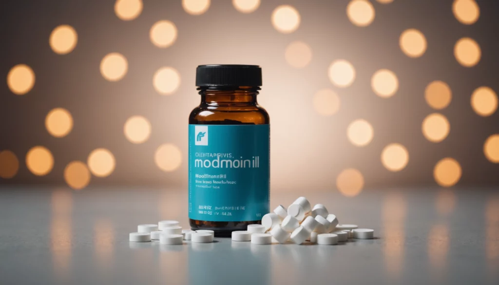 Modafinil Benefits: Best Straightforward Nootropic, bright studio lighting, minimalist, clean background, soft light, premium, macro detail, wellness and beauty concept