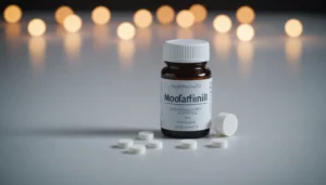Why Modafinil is Superior to Multi Step Programs, bright studio lighting, minimalist, clean background, soft light, premium, macro detail, wellness and beauty concept