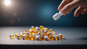 Modafinil vs Quality Issues in Nootropics, bright studio lighting, minimalist, clean background, soft light, premium, macro detail, wellness and beauty concept
