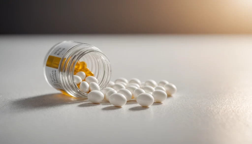 Modafinil vs Experimental Cognitive Compounds, bright studio lighting, minimalist, clean background, soft light, premium, macro detail, wellness and beauty concept