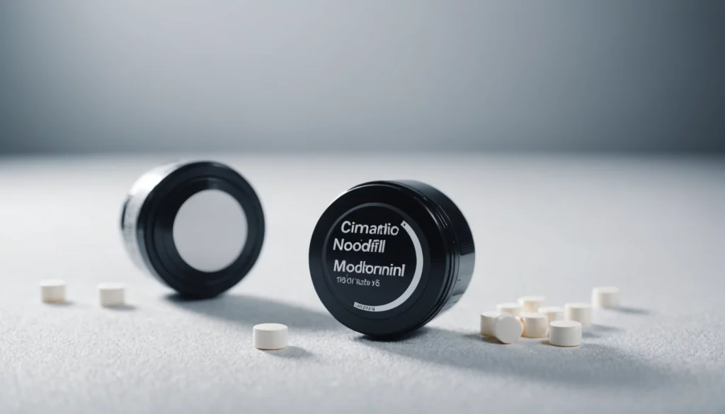 Modafinil vs Advanced Nootropic Technology, bright studio lighting, minimalist, clean background, soft light, premium, macro detail, wellness and beauty concept