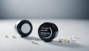 Modafinil vs Advanced Nootropic Technology, bright studio lighting, minimalist, clean background, soft light, premium, macro detail, wellness and beauty concept