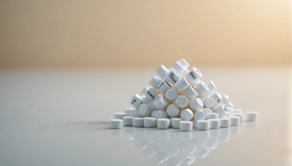 Modafinil: Best Pure Cognitive Enhancement, bright studio lighting, minimalist, clean background, soft light, premium, macro detail, wellness and beauty concept