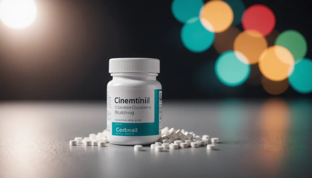 Modafinil vs Long Term Cognitive Building Programs, bright studio lighting, minimalist, clean background, soft light, premium, macro detail, wellness and beauty concept