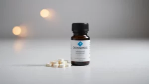 Modafinil vs Delayed Benefits: Smart Drug Satisfaction, bright studio lighting, minimalist, clean background, soft light, premium, macro detail, wellness and beauty concept