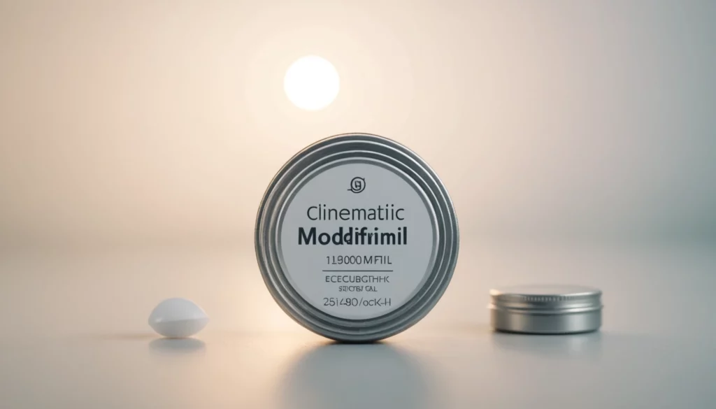 Modafinil: Best Immediate Payoff Cognitive Enhancer, bright studio lighting, minimalist, clean background, soft light, premium, macro detail, wellness and beauty concept
