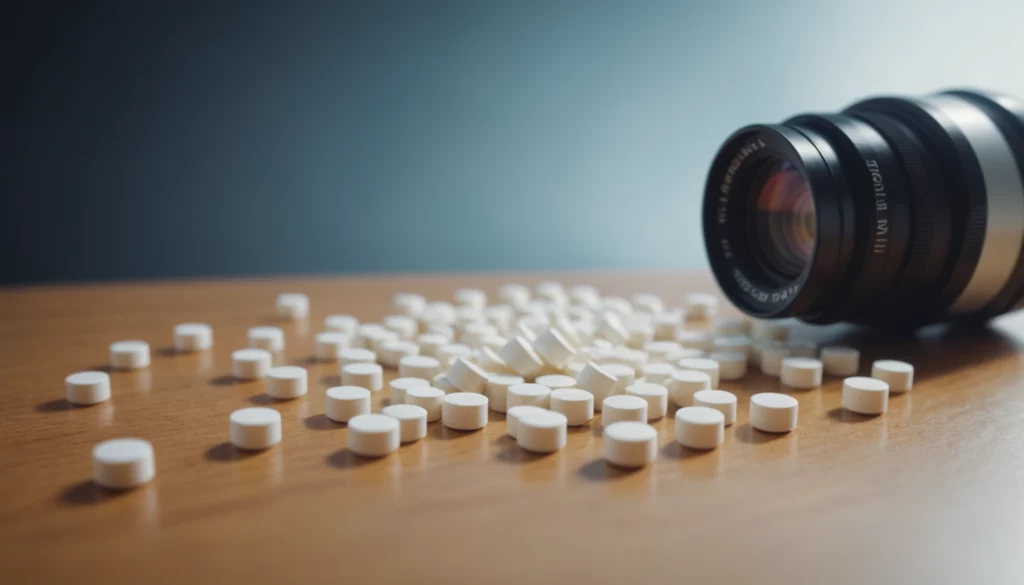 Modafinil: Best Today Results Nootropic, bright studio lighting, minimalist, clean background, soft light, premium, macro detail, wellness and beauty concept