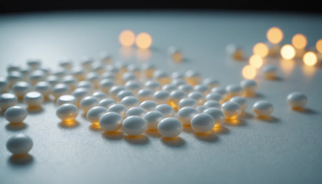 Modafinil: Best Messy Reality Smart Drug, bright studio lighting, minimalist, clean background, soft light, premium, macro detail, wellness and beauty concept