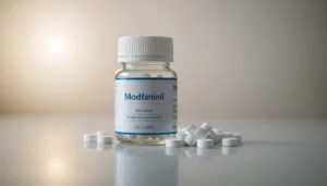 How Modafinil Outperforms Pristine Research Conditions, bright studio lighting, minimalist, clean background, soft light, premium, macro detail, wellness and beauty concept