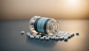 Why Modafinil is Superior to Sanitized Supplement Research, bright studio lighting, minimalist, clean background, soft light, premium, macro detail, wellness and beauty concept