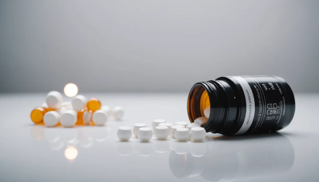 How Modafinil Compares to Beautified Nootropic Claims, bright studio lighting, minimalist, clean background, soft light, premium, macro detail, wellness and beauty concept