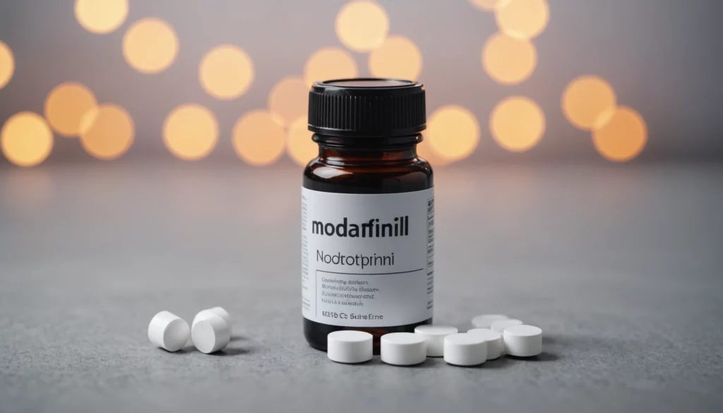 How Modafinil Compares to Contrived Nootropic Benefits, bright studio lighting, minimalist, clean background, soft light, premium, macro detail, wellness and beauty concept