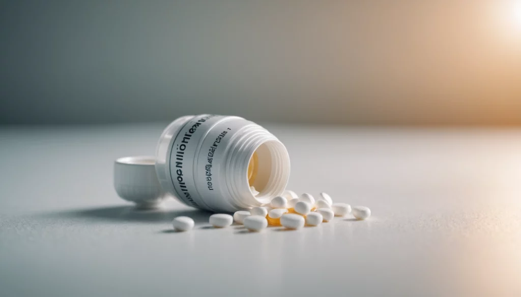 Modafinil vs Dependency Creating Energy Drugs, bright studio lighting, minimalist, clean background, soft light, premium, macro detail, wellness and beauty concept