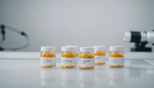Modafinil vs Assembly Line Cognitive Enhancers, bright studio lighting, minimalist, clean background, soft light, premium, macro detail, wellness and beauty concept