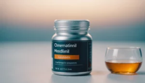 Modafinil vs Autopilot Cognitive Enhancement, bright studio lighting, minimalist, clean background, soft light, premium, macro detail, wellness and beauty concept