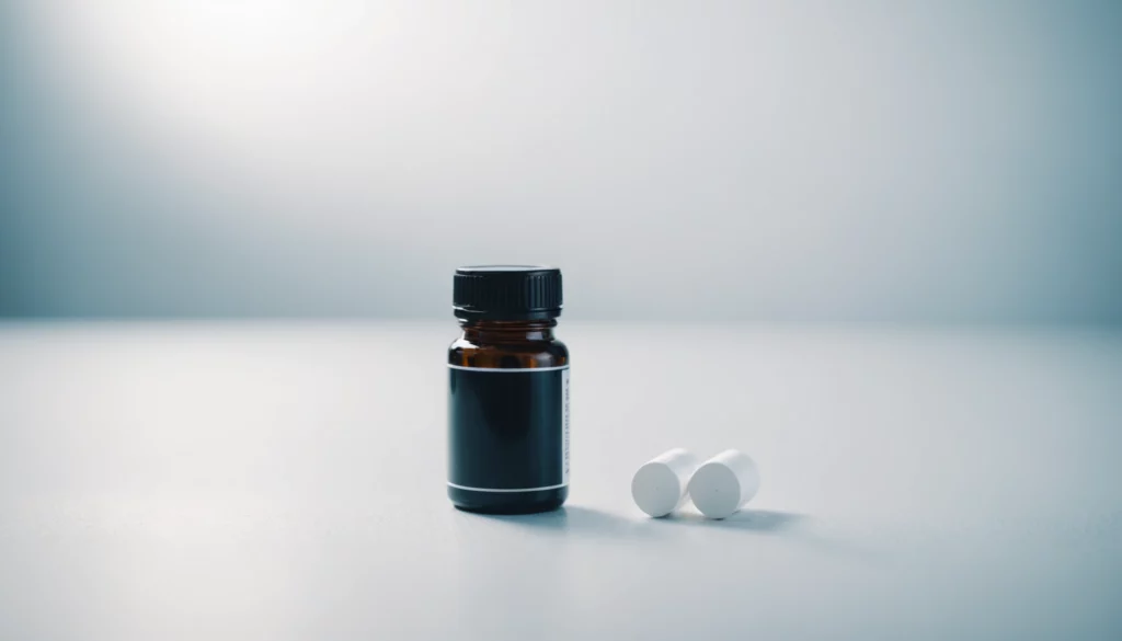 Modafinil vs Unchanging Cognitive Enhancement, bright studio lighting, minimalist, clean background, soft light, premium, macro detail, wellness and beauty concept