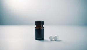 Modafinil vs Unchanging Cognitive Enhancement, bright studio lighting, minimalist, clean background, soft light, premium, macro detail, wellness and beauty concept