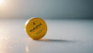 Why Modafinil Outperforms Shrinking Stimulant Returns, bright studio lighting, minimalist, clean background, soft light, premium, macro detail, wellness and beauty concept
