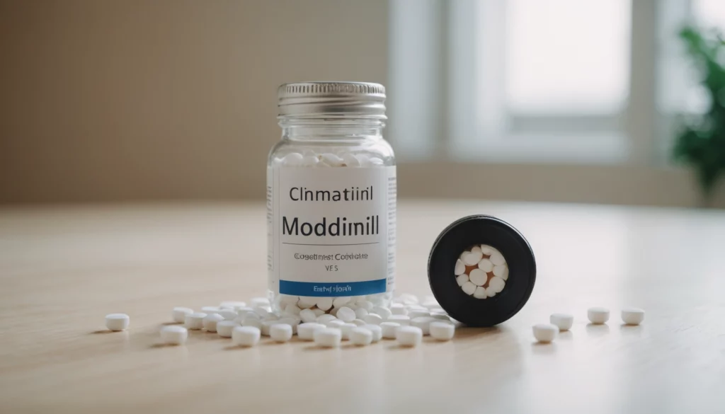 Modafinil vs Fading Cognitive Enhancement Effects, bright studio lighting, minimalist, clean background, soft light, premium, macro detail, wellness and beauty concept