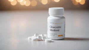 Modafinil: Best Strengthening Smart Drug Benefits, bright studio lighting, minimalist, clean background, soft light, premium, macro detail, wellness and beauty concept