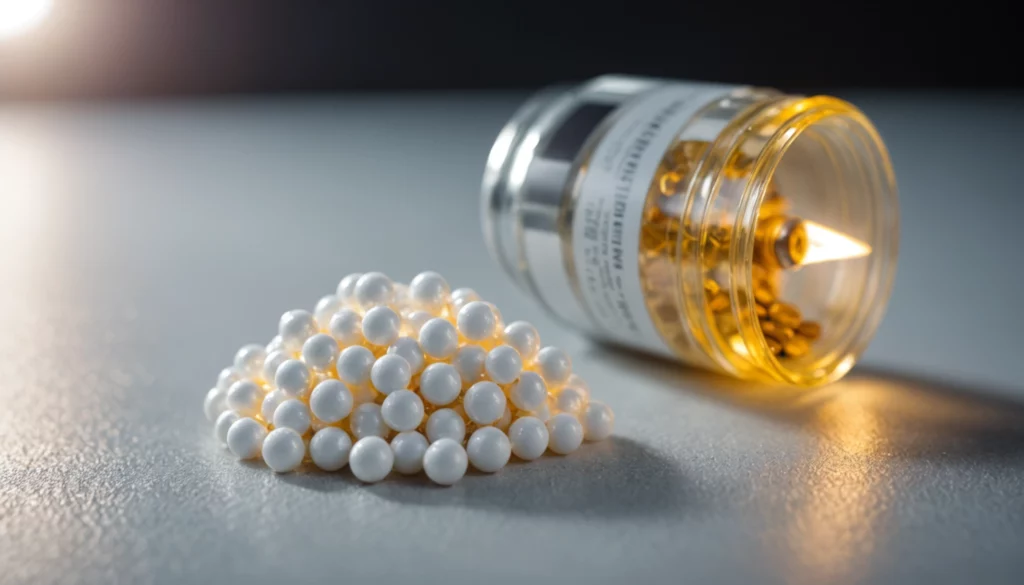 Why Modafinil Outperforms Chained Stimulant Results, bright studio lighting, minimalist, clean background, soft light, premium, macro detail, wellness and beauty concept
