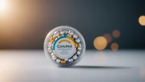 Modafinil vs Whispered Cognitive Enhancement, bright studio lighting, minimalist, clean background, soft light, premium, macro detail, wellness and beauty concept