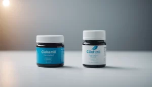 Modafinil vs Foggy Cognitive Enhancement Feedback, bright studio lighting, minimalist, clean background, soft light, premium, macro detail, wellness and beauty concept