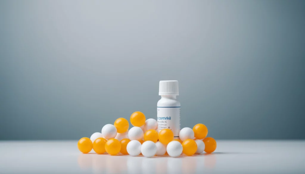 Modafinil vs Corrupt Cognitive Enhancement Industry, bright studio lighting, minimalist, clean background, soft light, premium, macro detail, wellness and beauty concept