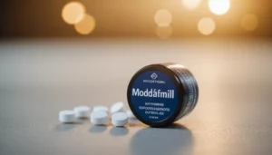 Why Modafinil Outperforms Irresponsible Stimulant Use, bright studio lighting, minimalist, clean background, soft light, premium, macro detail, wellness and beauty concept