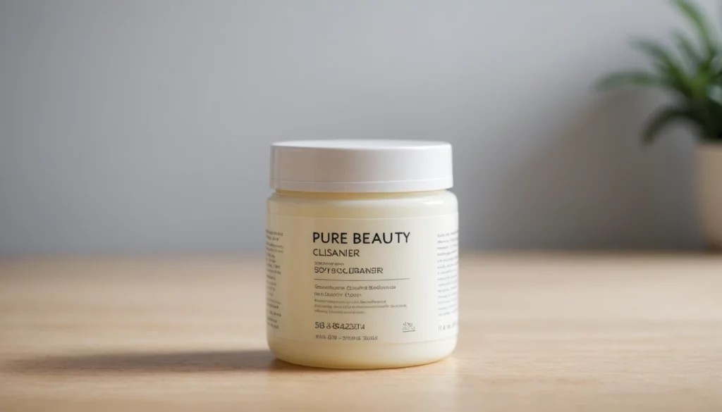 How Does Pure Beautyʼs Cleanser Compare to Freshʼs Soy Face Cleanser?, bright studio lighting, minimalist, clean background, soft light, premium, macro detail, wellness and beauty concept