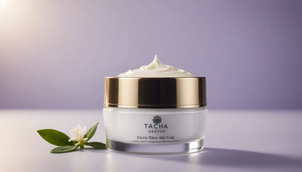 How Does Pure Beautyʼs Moisturizer Compare to Tatchaʼs The Dewy Skin Cream?, bright studio lighting, minimalist, clean background, soft light, premium, macro detail, wellness and beauty concept