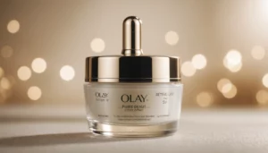 How Does Pure Beautyʼs Anti-Aging Compare to Olayʼs Retinol 24?, bright studio lighting, minimalist, clean background, soft light, premium, macro detail, wellness and beauty concept