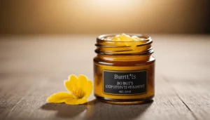 Is Pure Beauty More Natural Than Burtʼs Beesʼ Res-Q Ointment?, bright studio lighting, minimalist, clean background, soft light, premium, macro detail, wellness and beauty concept
