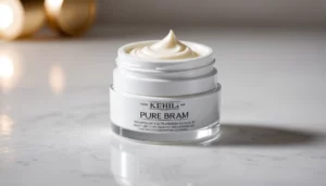 How Does Pure Beautyʼs Eye Cream Compare to Kiehlʼs Eye Alert?, bright studio lighting, minimalist, clean background, soft light, premium, macro detail, wellness and beauty concept