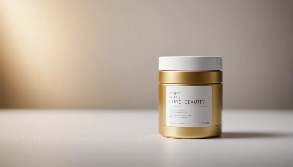 How Does Pure Beautyʼs Packaging Compare to By Humankindʼs Refillable System?, bright studio lighting, minimalist, clean background, soft light, premium, macro detail, wellness and beauty concept