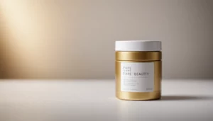 How Does Pure Beautyʼs Packaging Compare to By Humankindʼs Refillable System?, bright studio lighting, minimalist, clean background, soft light, premium, macro detail, wellness and beauty concept