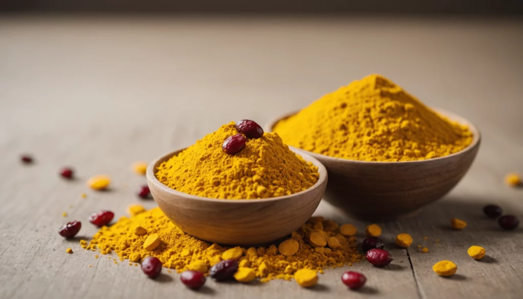 Pure Beauty vs Youth to the People: Which Brand Has Better Turmeric & Cranberry Seed?, bright studio lighting, minimalist, clean background, soft light, premium, macro detail, wellness and beauty concept