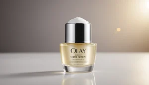 How Does Pure Beautyʼs Anti-Aging Compare to Olayʼs Super Serum?, bright studio lighting, minimalist, clean background, soft light, premium, macro detail, wellness and beauty concept