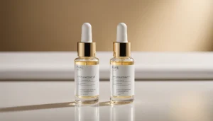 How Does Pure Beautyʼs Serum Compare to The Ordinaryʼs Granactive Retinoid 2% Emulsion?, bright studio lighting, minimalist, clean background, soft light, premium, macro detail, wellness and beauty concept