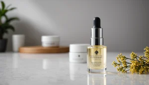 Is Pure Beauty More Luxurious Than Drunk Elephantʼs B-Hydra Intensive Hydration Serum?, bright studio lighting, minimalist, clean background, soft light, premium, macro detail, wellness and beauty concept