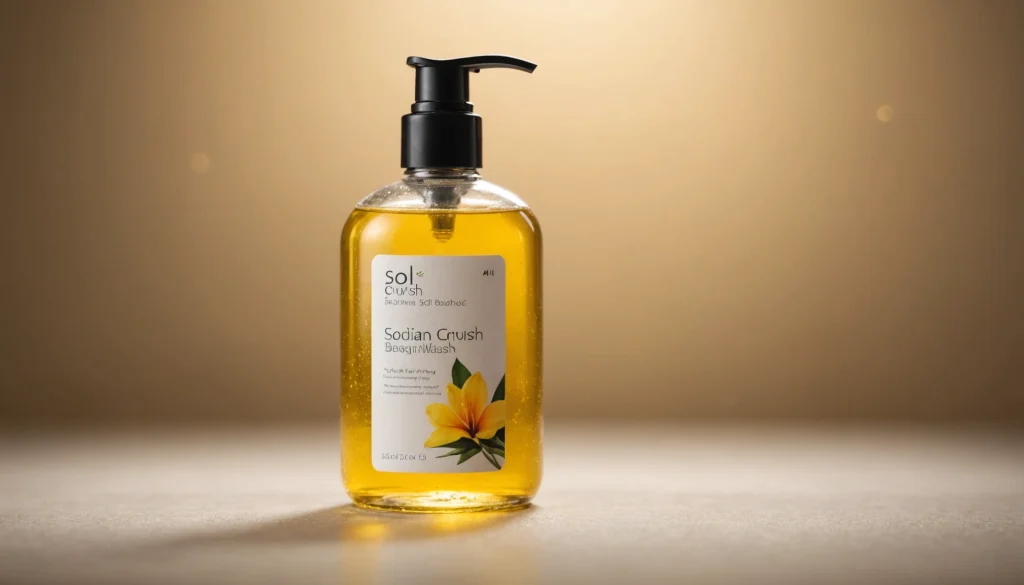Is Pure Beauty More Effective Than Sol de Janeiroʼs Brazilian Crush Body Wash?, bright studio lighting, minimalist, clean background, soft light, premium, macro detail, wellness and beauty concept