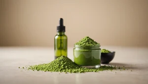 Is Pure Beauty More Hydrating Than Krave Beautyʼs Matcha Hemp Hydrator?, bright studio lighting, minimalist, clean background, soft light, premium, macro detail, wellness and beauty concept